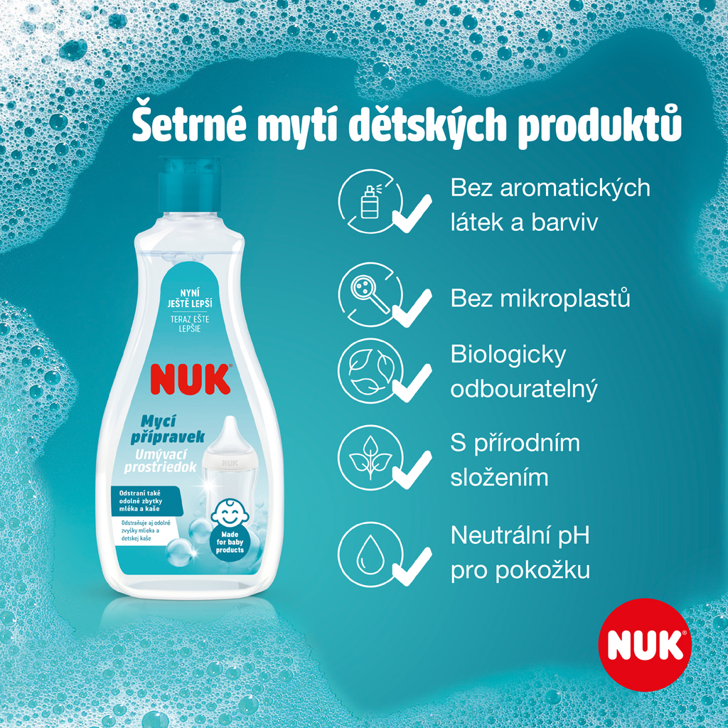 NUK Prostriedok na umývanie fliaš a cumlíkov 500 ml